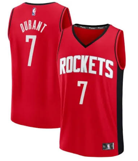 Men Houston Rockets #7 Kevin durant red NBA 2025 jersey